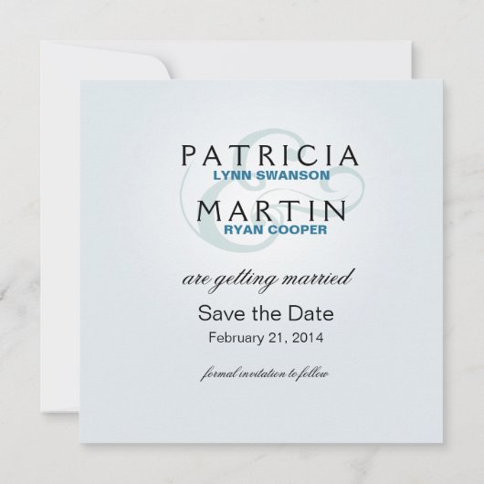 雪の降る冬 保存日付 氷の青 セーブザデート (裏面)