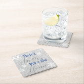 雪の降る場所は我が家！ 冬の雪の結晶 ペーパーコースター (インサイチュ)