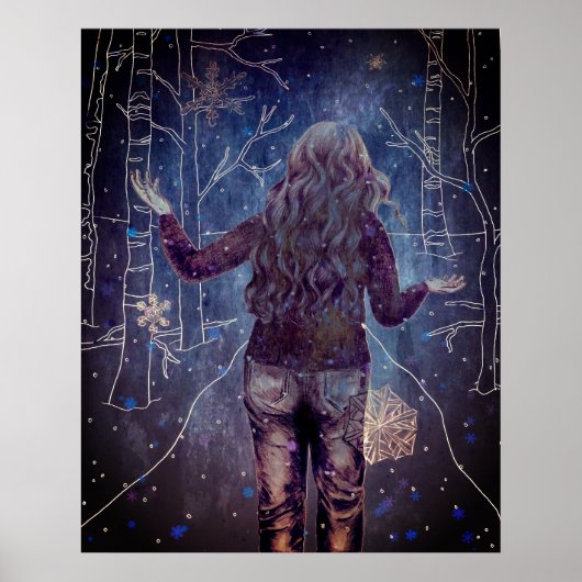 雪の降る夜 ポスター (正面)