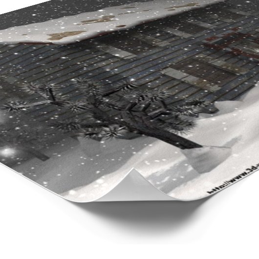 雪の降る日 ポスター (角)