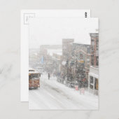 雪の降る日 ポストカード (正面/裏面)