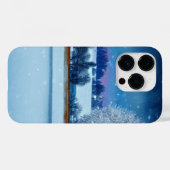 雪の降る穏やかな冬の風景 Case-Mate iPhoneケース (裏面 (横))