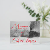 雪の降る聖降誕祭お目出とう シーズンポストカード (スタンド正面)