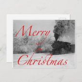 雪の降る聖降誕祭お目出とう シーズンポストカード (正面/裏面)