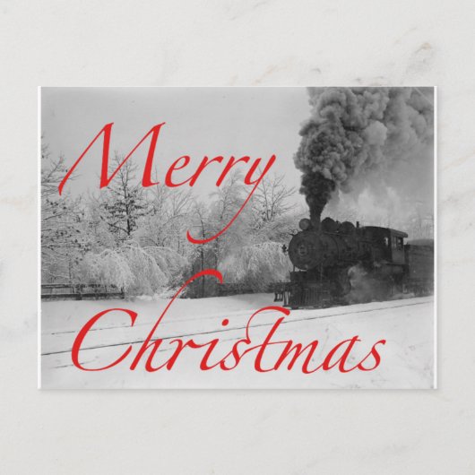 雪の降る聖降誕祭お目出とう シーズンポストカード (正面)