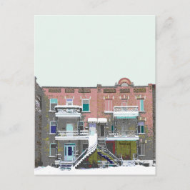 雪の降る雪：: chute de neige ポストカード