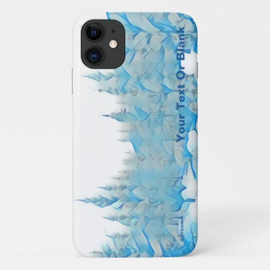 雪の降る青い木々 Case-Mate iPhoneケース (裏面)