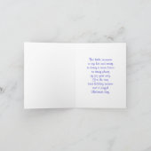 雪の降る青い雪だるま シーズンカード (内部)