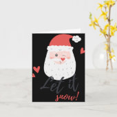 雪の降るTシャツ カード (黄色い花)