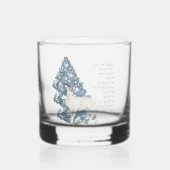 雪の離れ中に鹿の足跡 ウイスキーグラス (正面)