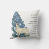 雪の離れ中に鹿の足跡 クッション (裏面)