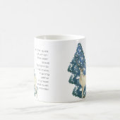 雪の離れ中に鹿の足跡 コーヒーマグカップ (中央)