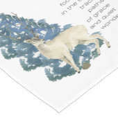 雪の離れ中に鹿の足跡 ショートテーブルランナー (コーナー)