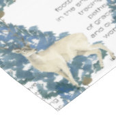 雪の離れ中に鹿の足跡 テーブルクロス (アングル)