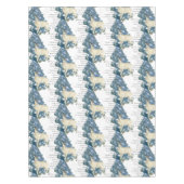 雪の離れ中に鹿の足跡 テーブルクロス (正面)