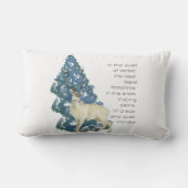 雪の離れ中に鹿の足跡 ランバークッション (裏面)