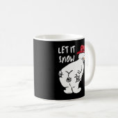 雪の雪だるまにおもしろいする コーヒーマグカップ (正面右)