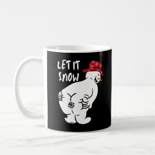 雪の雪だるまにおもしろいする コーヒーマグカップ