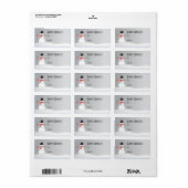 雪の雪だるまギフトラベル ラベル (フルシート)