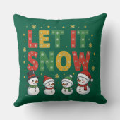 雪の雪だるま クッション (裏面)