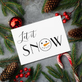 雪の雪だるま シンプル モダン シーズンカード