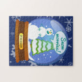 雪の雪だるま ジグソーパズル (横)