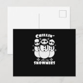 雪の雪で寒くなる 案内ポストカード (正面/裏面)