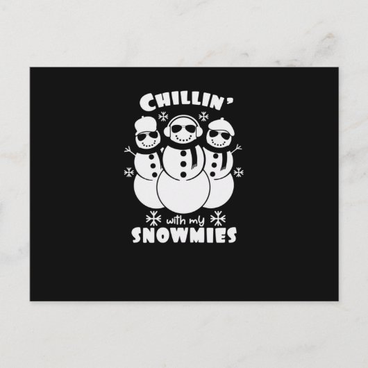 雪の雪で寒くなる 案内ポストカード (正面)