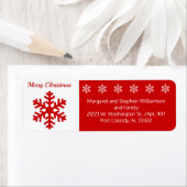 雪の雪の冬メリークリスマスレッドホワイト ラベル (インサイチュ)