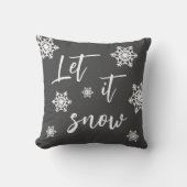 雪の雪の結晶グレークリスマスピロー クッション (正面)