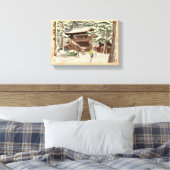 雪の雪の雪の雪の雪の雪の新版画 キャンバスプリント (インサイチュ (寝室))