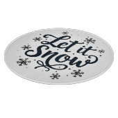 雪の雪片の冬の季節のクリスマス カッティングボード (角)