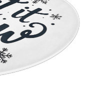 雪の雪片の冬の季節のクリスマス カッティングボード (角)