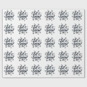 雪の雪片の冬の季節のクリスマス ラッピングペーパー (フラット)