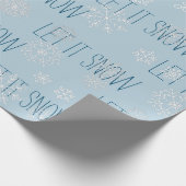 雪の雪片クリスマスホリデー ラッピングペーパー (角)