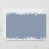 雪の雪片ファミリー写真クリスマスカード シーズンカード (裏面)