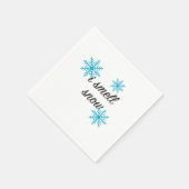雪の雪片モチーフの香り スタンダードカクテルナプキン (角)