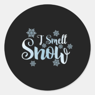 雪の雪解ける冬の匂い ラウンドシール