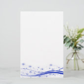 雪の青いクリスマス 便箋 (スタンド正面)