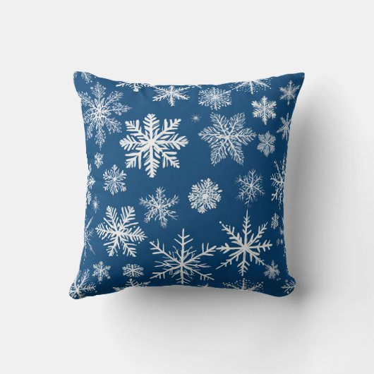 雪の青い冬 クッション (裏面)