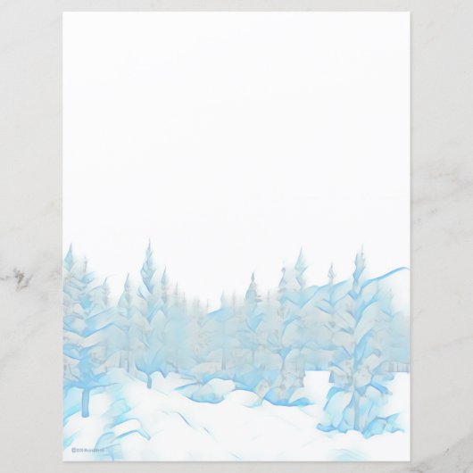 雪の青い木 (裏面)