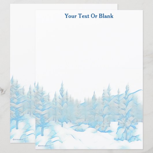 雪の青い木 (正面/裏面)