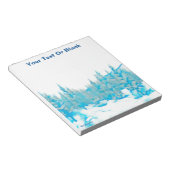 雪の青い木 ノートパッド (アングル)