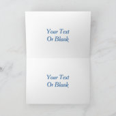 雪の青い木 – メリークリスマス カード (内部)