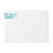 雪の青と赤ペンギンのメリークリスマスアドレス ラップアラウンドラベル (正面)