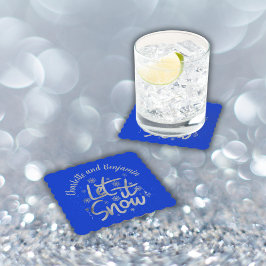 雪の青と銀のクリスマス | ペーパーコースター