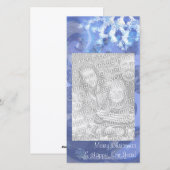 雪の青8、冬の風 シーズンカード (正面/裏面)