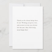 雪の静かな森の小道 - 新年のご挨拶 シーズンカード (裏面)