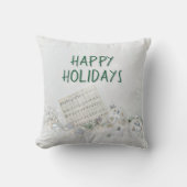 雪の静か中のクリスマスナイト音楽 クッション (正面)