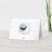 雪の顔のハッピーブッダお正月カード シーズンカード (裏面)